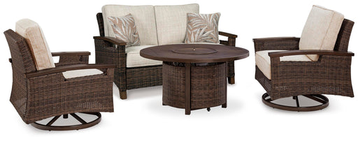 Paradise Trail Outdoor Loveseat, Lounge Chairs and Fire Pit Table - Clarks Hardware - Iowa