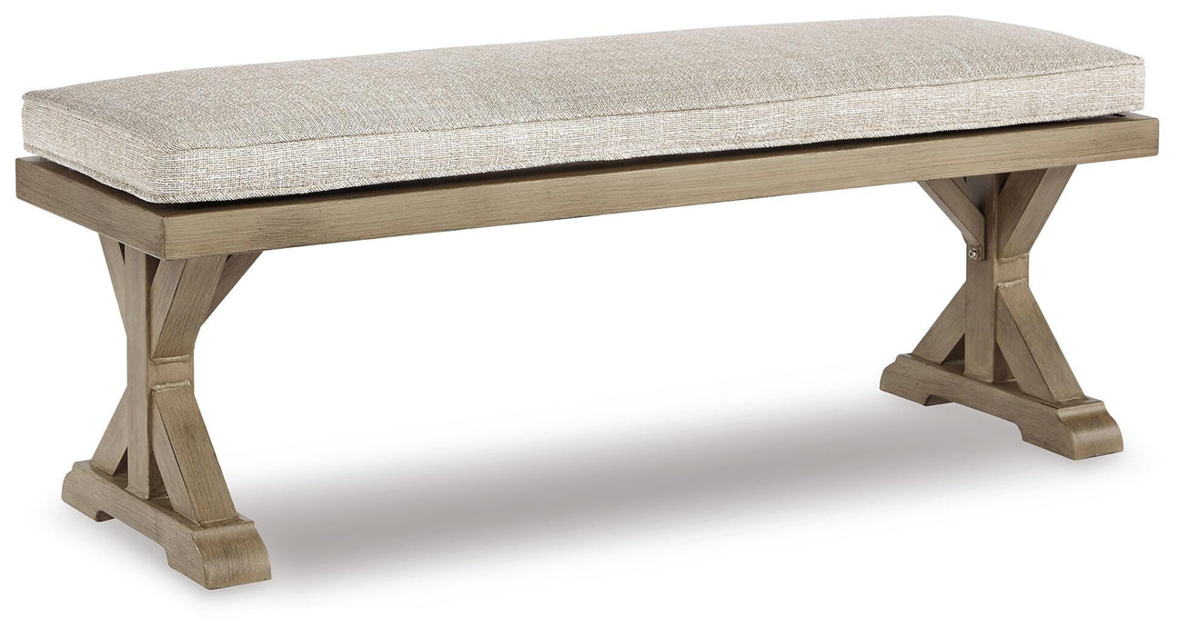 Beachcroft Outdoor Bench with Cushion - Clarks Hardware - Iowa