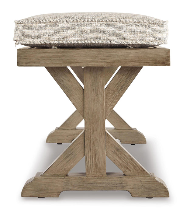 Beachcroft Outdoor Bench with Cushion - Clarks Hardware - Iowa
