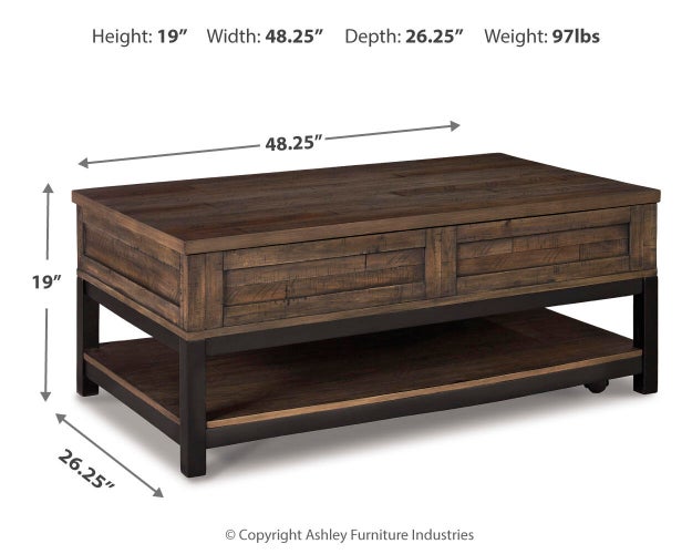 Johurst Coffee Table with Lift Top - Clarks Hardware - Iowa