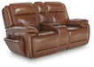 Healy Pier Power Reclining Loveseat with Console - Clarks Hardware - Iowa
