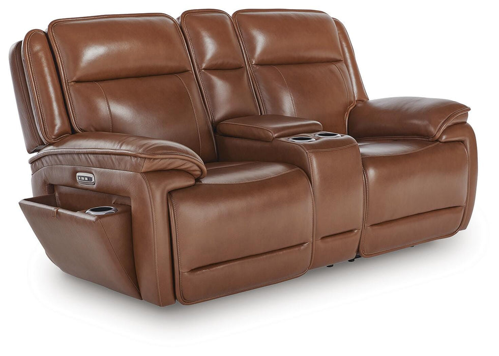 Healy Pier Power Reclining Loveseat with Console - Clarks Hardware - Iowa