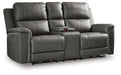 Beryton Power Reclining Loveseat with Console - Clarks Hardware - Iowa