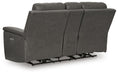 Beryton Power Reclining Loveseat with Console - Clarks Hardware - Iowa