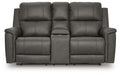 Beryton Power Reclining Loveseat with Console - Clarks Hardware - Iowa