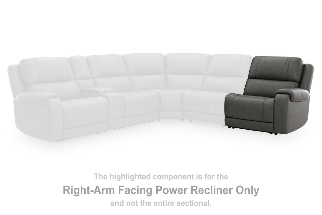 5Z-Harrenhurst Power Sectional Reclining Sofa