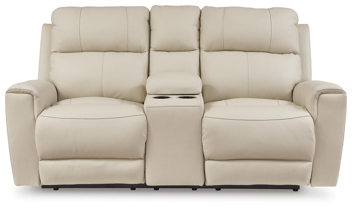 Dahlmoore Power Reclining Loveseat with Console - Clarks Hardware - Iowa