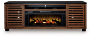 Kallari 84" TV Stand with Electric Fireplace - Clarks Hardware - Iowa