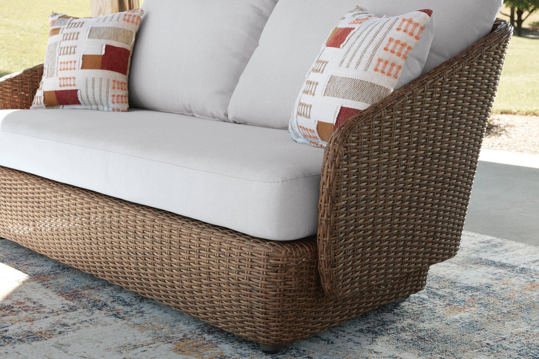 Cardiff Beach Outdoor Loveseat/2 Swivel Chairs (Set of 3)